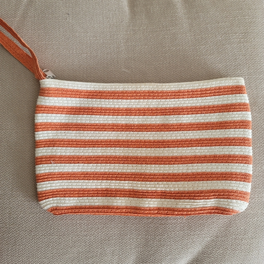 Travel Pouch Stripes in Orange